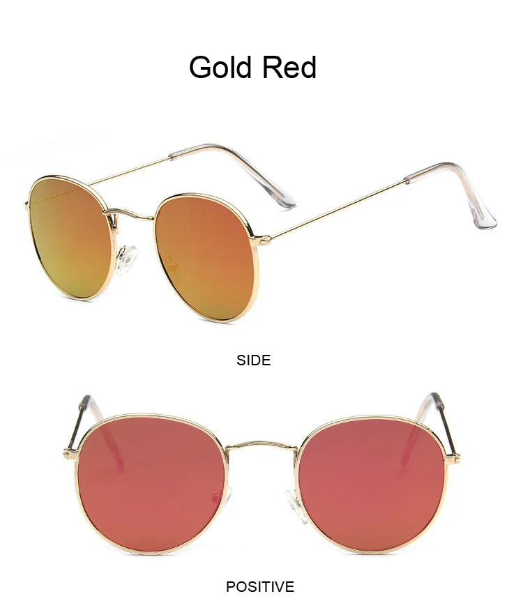 best sunglasses for big nose Retro Round Sunglasses Women Brand Designer Vintage Lady Sun Glasses Black Mirror Classic Fashion Lunette Soleil Femme rose gold sunglasses