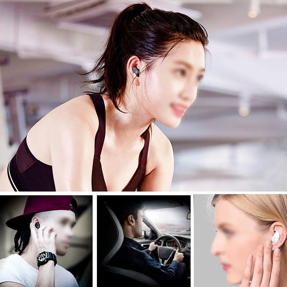 Беспроводные наушники Bluetooth 5,0, наушники, настоящая Водонепроницаемая стереогарнитура, 2000 мА/ч, внешний аккумулятор, Зарядка телефона для iPhone, sony, htc