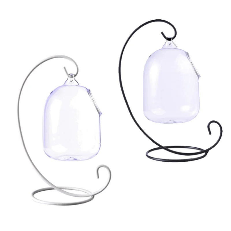 Hanging Fish Tank Creative Vase Glass Transparent Goldfish Bowl for Home Decoration with Bracket | Дом и сад
