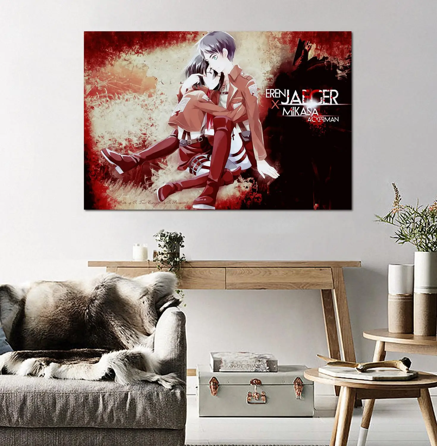 [Самоклеющиеся] 3D Attack On Titan 602 Япония аниме наклейки на стену, плакат настенные наклейки AJ обои живот