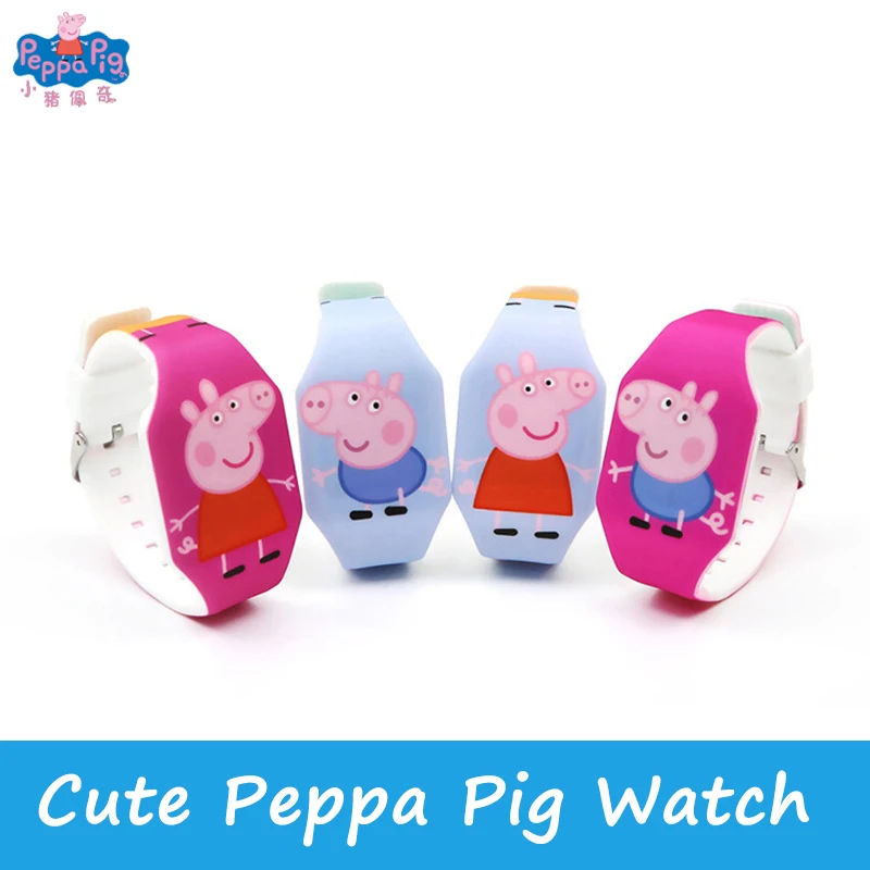 Peppa часы с изображением свинки Джордж Пегги Многофункциональный Детский мультфильм спортивный светодиодный сенсорный электронные часы подарок на день рождения