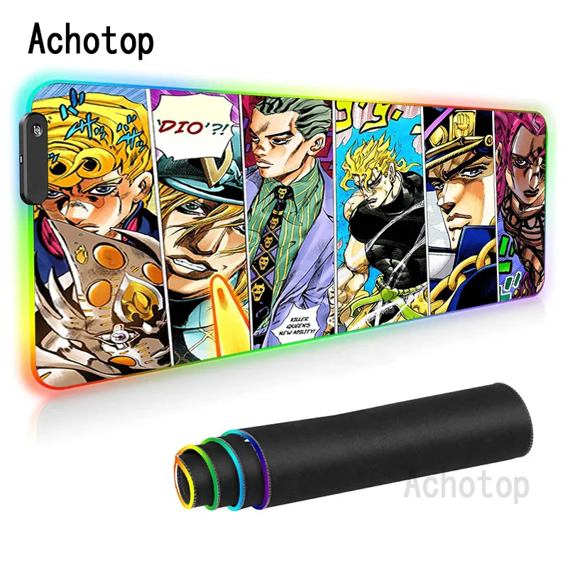 

Gaming Mousepad 900x400 Computer Rgb Mouse Pad Gamer Big Mousepepad JOJO Desk Mat Keyboard LED Gaming Mat For Pc Deskmat Diy