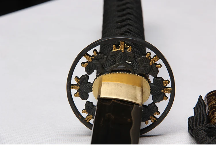 Настоящая катана, японские мечи, цветные, balde samurai Espadas, 1045 углеродистая сталь, ручная работа, острый край, цинк, медная Цуба, коричневая оболочка