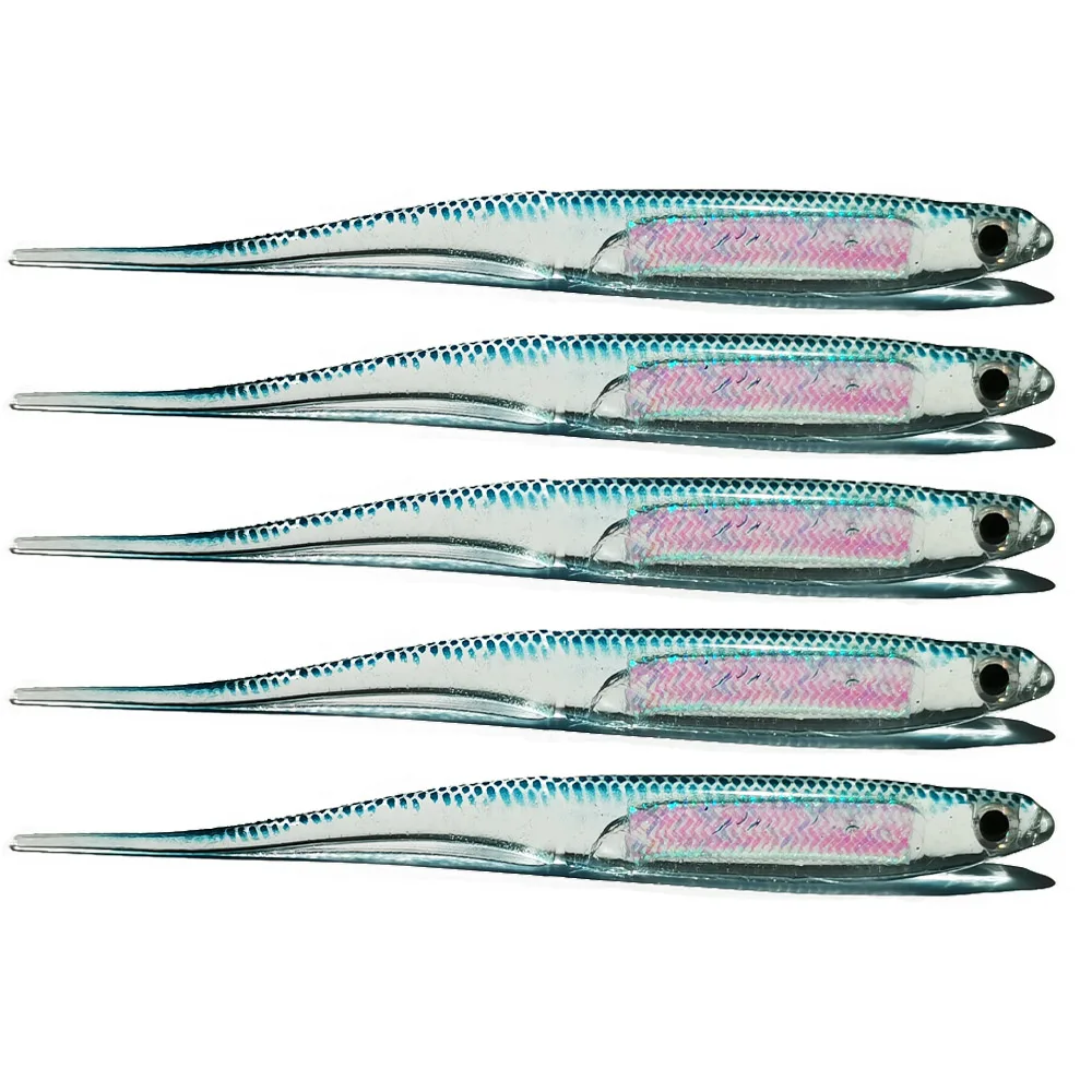 FOVONON Fishing Bait 5pcs Swimbait Fishing Tackle Gig Fly Fishing 90mm