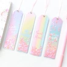 Domikee милые кавайные корейские креативные блестящие звезды с блестками офисные школьные закладки для заметок канцелярские принадлежности