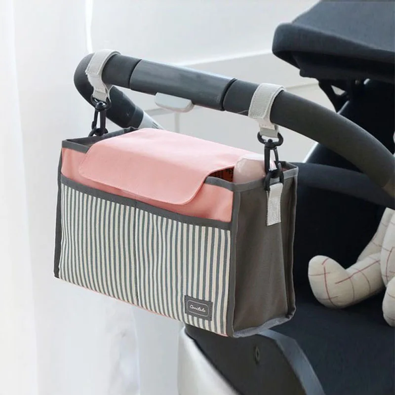

Baby Stroller Organizer Bag Mummy Diaper Bag Hook Baby Carriage Waterproof Large Capacity Stroller Accessories Travel Nappy Care