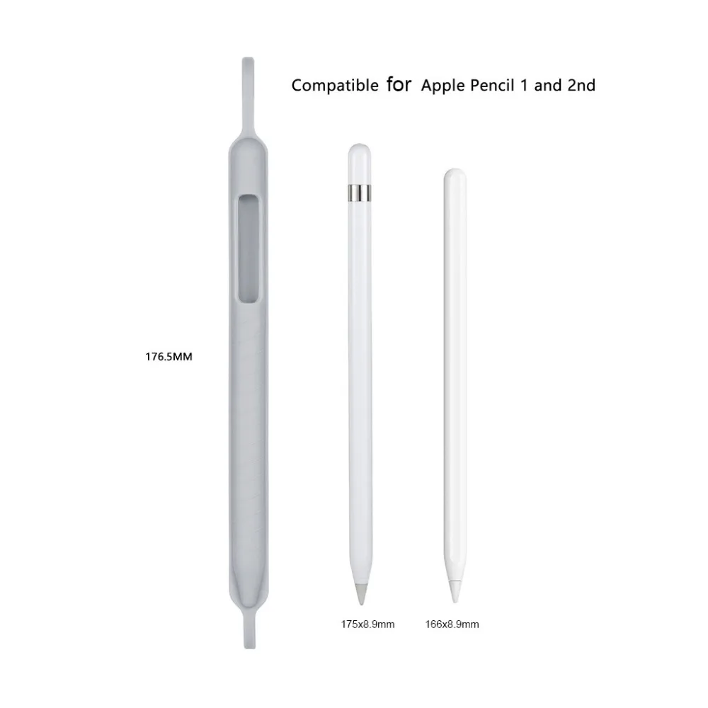 Для Apple Pencil 1th/2th(Gen) Нескользящая силиконовая защитная крышка корпуса стилус крышки ручки#827