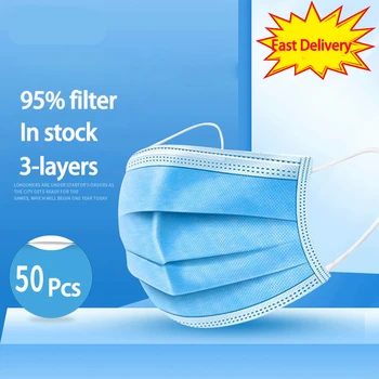 

PM2.5 Mouth Mask Anti Dust Masks Filter Mascarillas Disposable dust filter Mask Care Face Mask 3 Layer Mask dust protection pet
