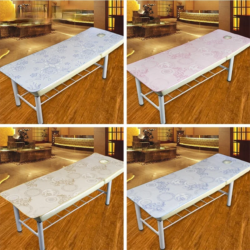 

Summer Foldable Ice Silk Massage Bed Sheet Polyester Durable 70*185cm Jacquard Beauty Massage sheet for Spa Treatment Washable