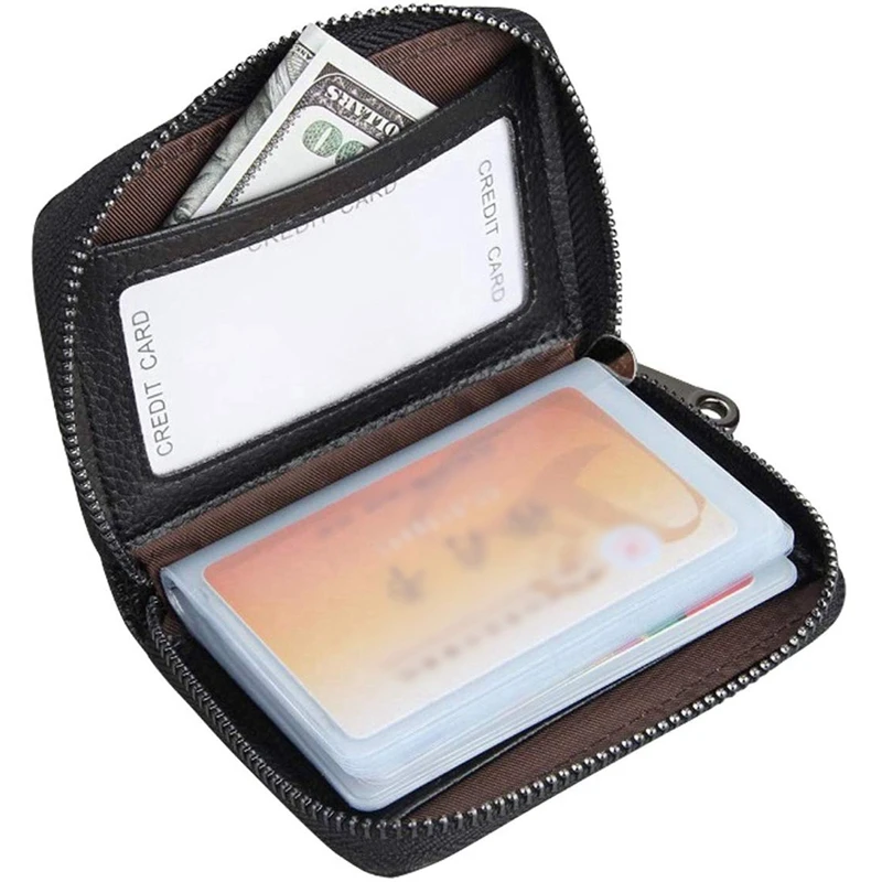 

BEAU-Magnetically Shielded RFID Men and Women Leather Multifunction Card Package Documents Package Admission Package Credit Card