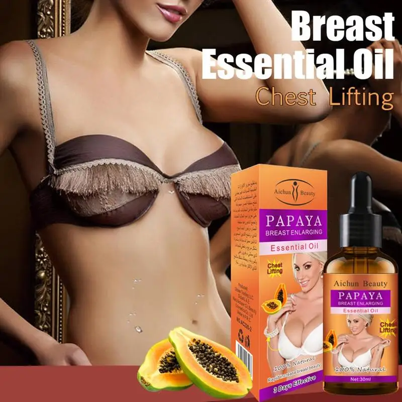 30 мл эфирное масло для увеличения груди папайи, увеличение груди, увеличение груди, большой бюст, увеличение груди, массаж груди