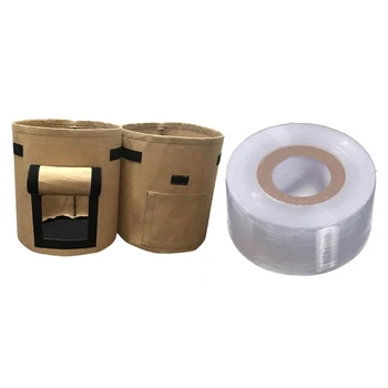 

Garden Plant Bag Vegetables Gg Container with 6 Roll Self-Adhesive Nursery Stretchable Grafting Tapes 3cm