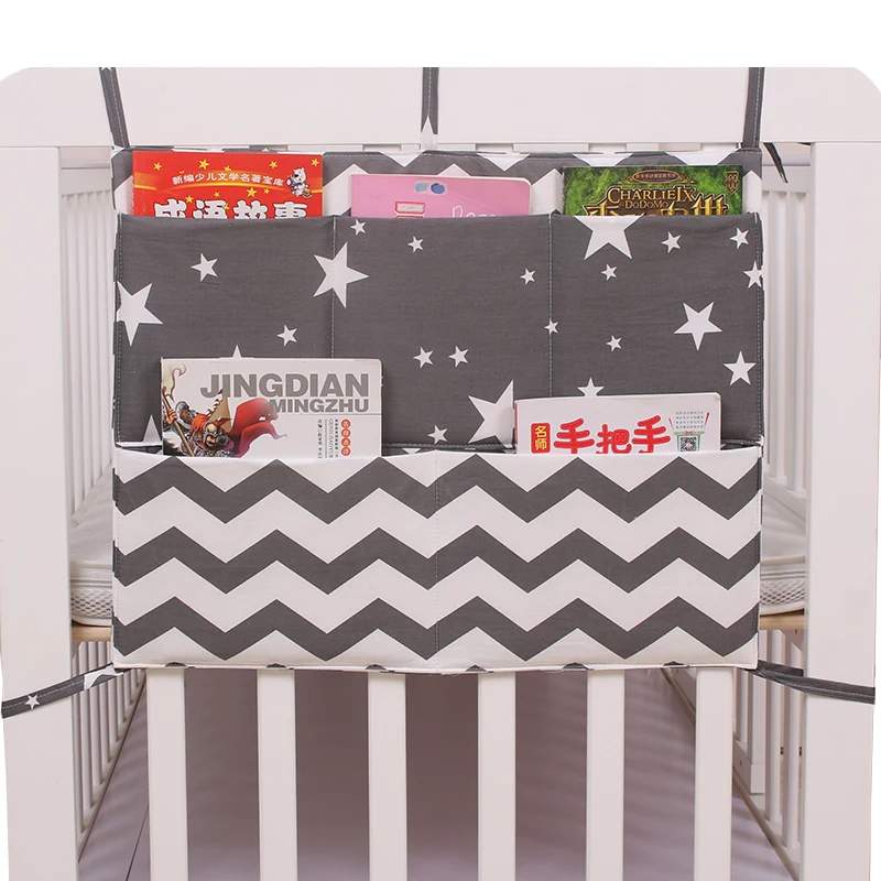 

Cartoon Rooms Nursery Hanging Storage Bag Baby Cot Bed Crib Organizer 60*50cm Toy Diaper Pocket for Newborn Crib Bedding Set