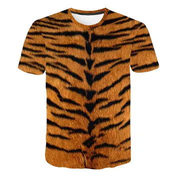 

4-20 Years Kids Punk Style 3D T-shirt Boys Girls Animal Zebra Tiger Leopard Piano Key Printed T shirt Children Fashion Tshirts