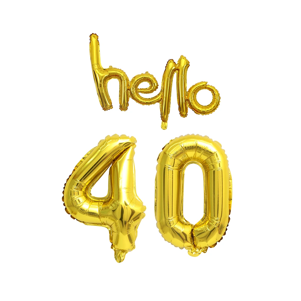 as the picture Розовое золото Hello 30 детский шар для душа 21-го 30го дня рождения Декор 21 30 номер надувные воздушные шары год - Цвет: as the picture