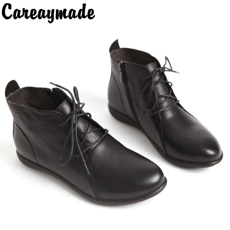Оригинальный дизайн винтажная женская обувь Careaymade короткие сапоги из