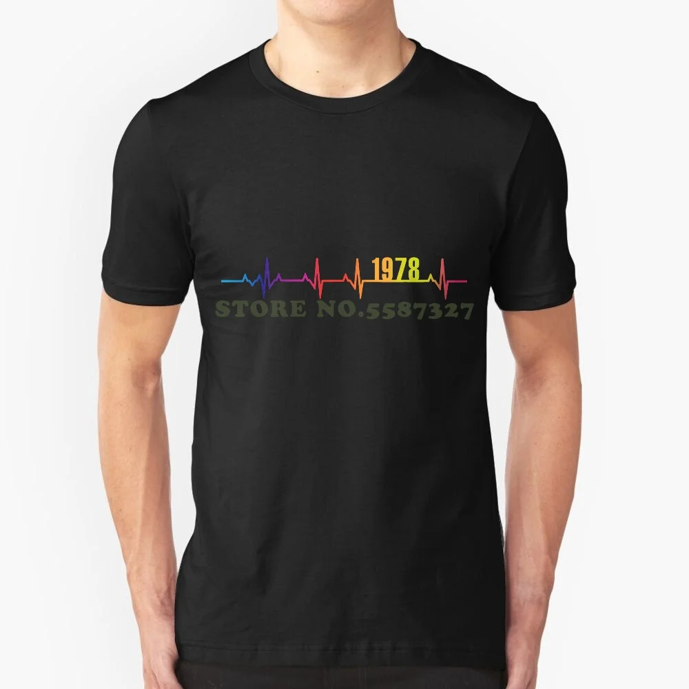 40th Birthday Gift 1978 Heartbeat T shirt for Men Women Tshirt Shirts For | Мужская одежда