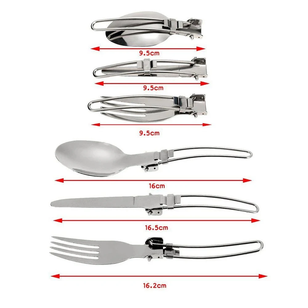 Kit di pentole da campeggio con fornello Set da cucina per esterni con coltello, forchetta, cucchiaio Pentola per esterni Stoviglie da viaggio Cucina Escursionismo Picnic Barbecue_voghion.com