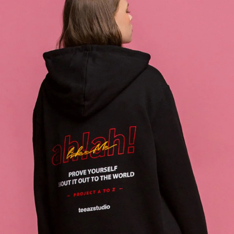 Instagram модные хип-хоп хлопковые негабаритные толстовки Осенние женские с длинным рукавом лаконичные толстовки Повседневная одежда уличная