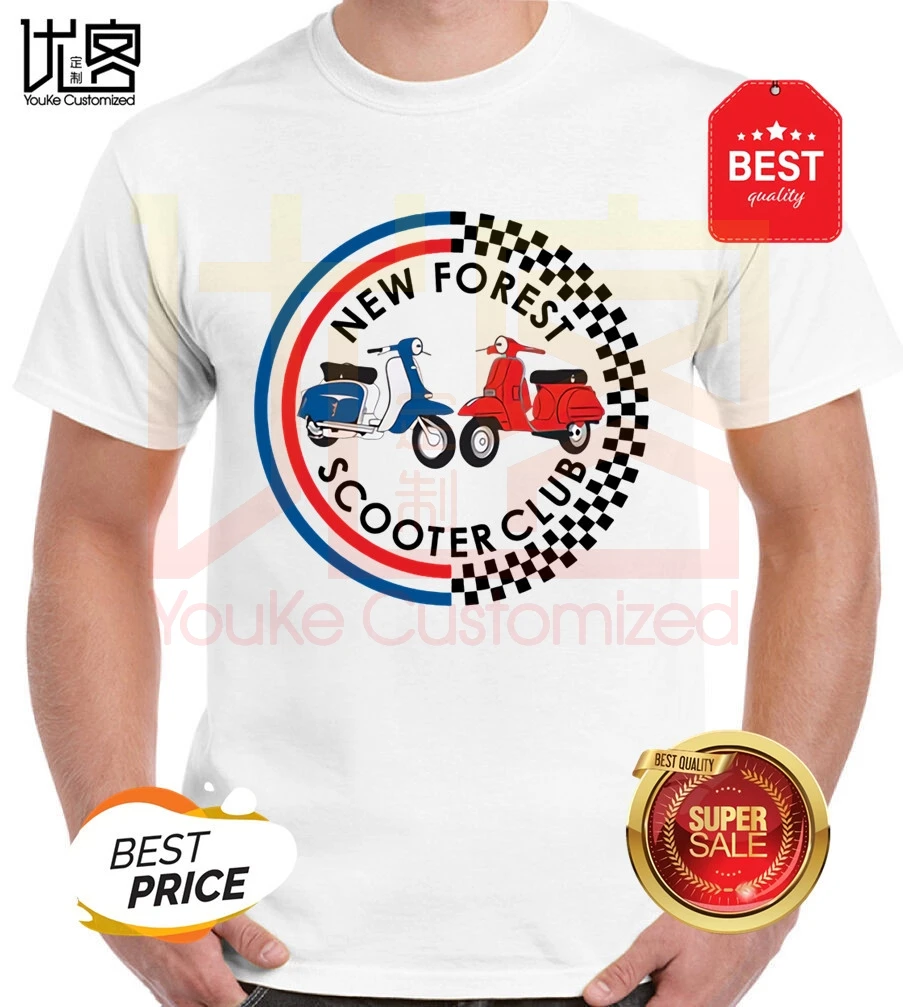 Мужская футболка на заказ мотоцикл vespa скутер homme Piaggio с логотипом hombre camiseta