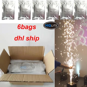

6bags Ti Powder 200g/Bag Titanium Metal Powder For Stage Cold Spark Fountain Fireworks Sparkular Machine Consumables Powder