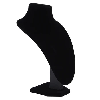 

Necklace Choker Jewelry Mannequin Display Shelf Necklace Pendants Stand Rack black velvet Display Holder Stent Jewelry Showcase