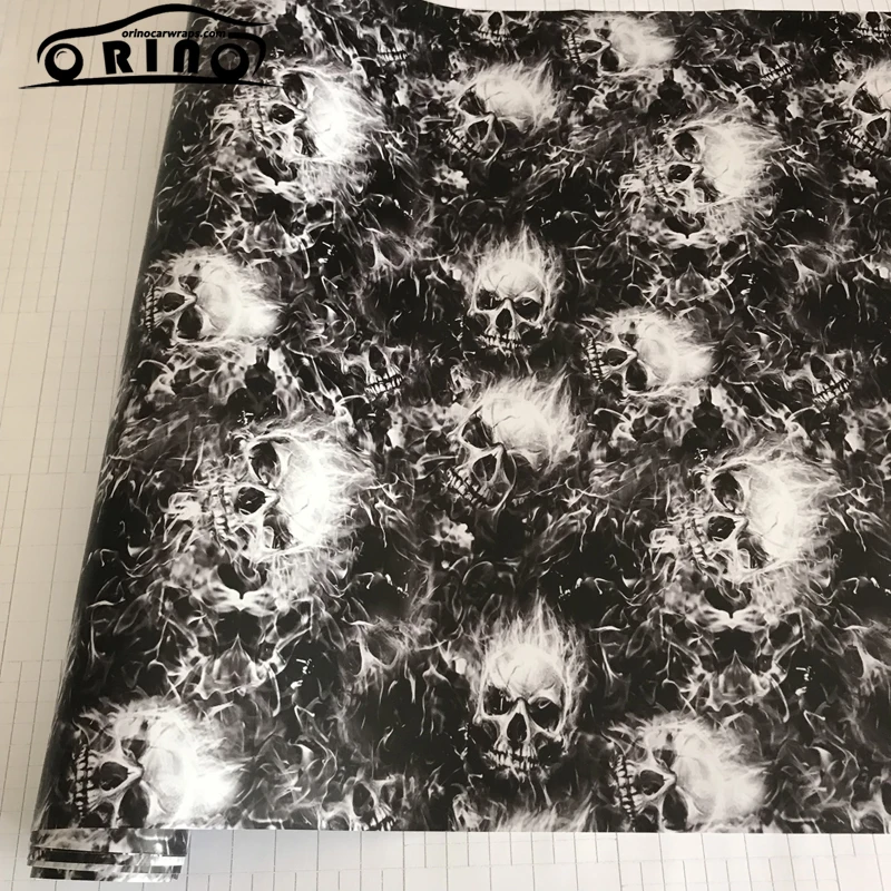 Skull Sticker Bomb Vinyl Film Wrap-1