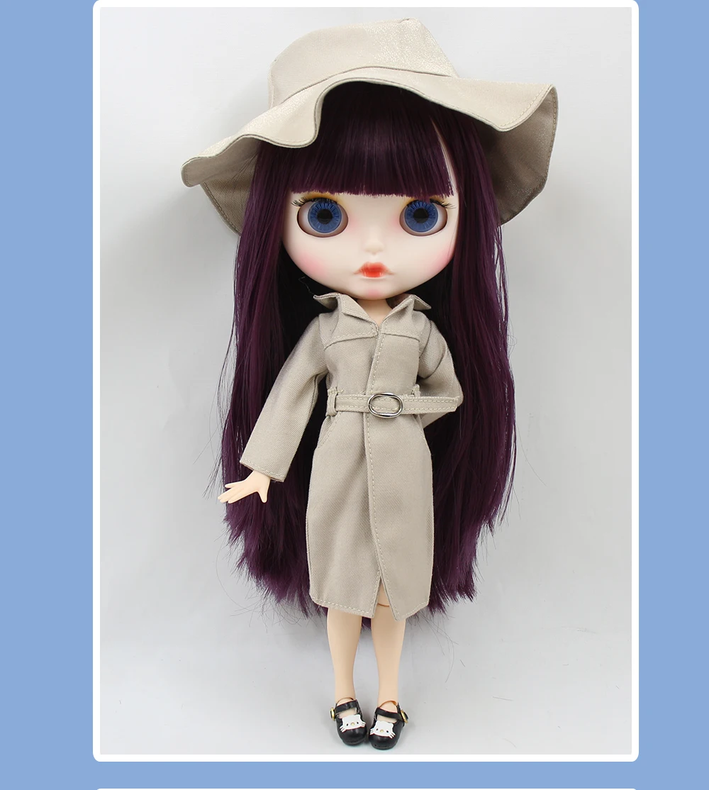 Juliet – Premium Custom Neo Blythe Doll with Purple Hair, White Skin & Matte Pouty Face 2