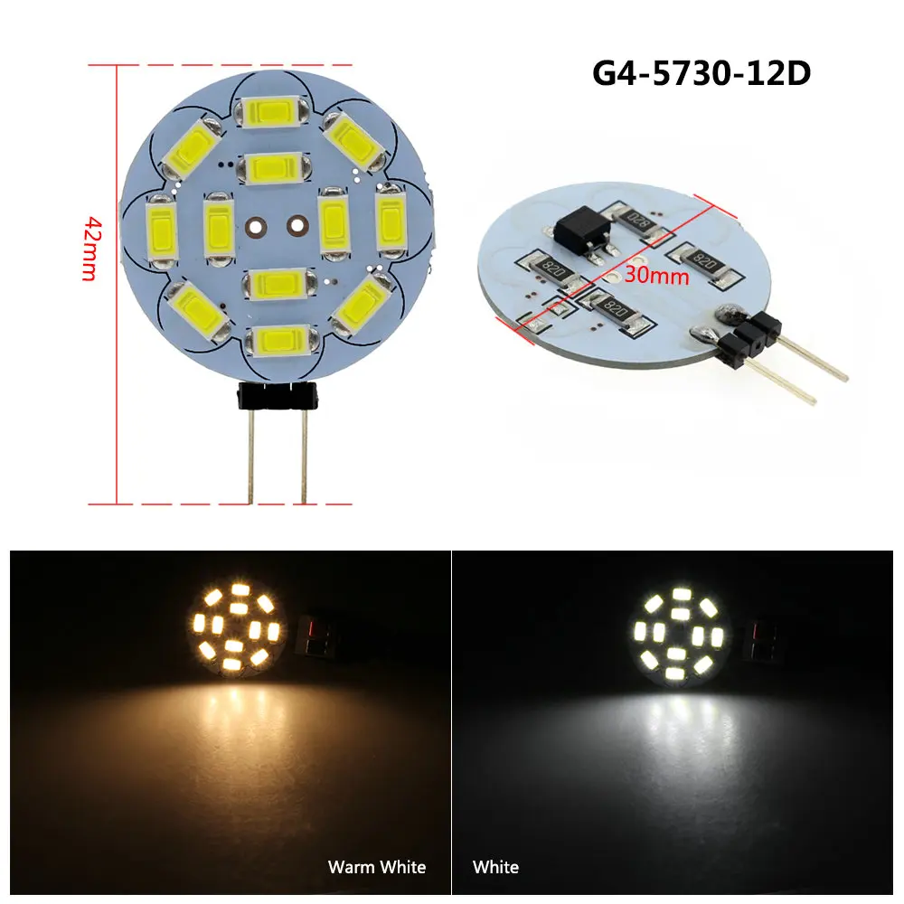 G4 светодиодный светильник 3 Вт 5 Вт Мини светодиодный светильник для люстры DC12V SMD5730 COB прожектор Высокое качество светодиодный светильник заменить галогенные лампы 6 шт - Испускаемый цвет: Type 2