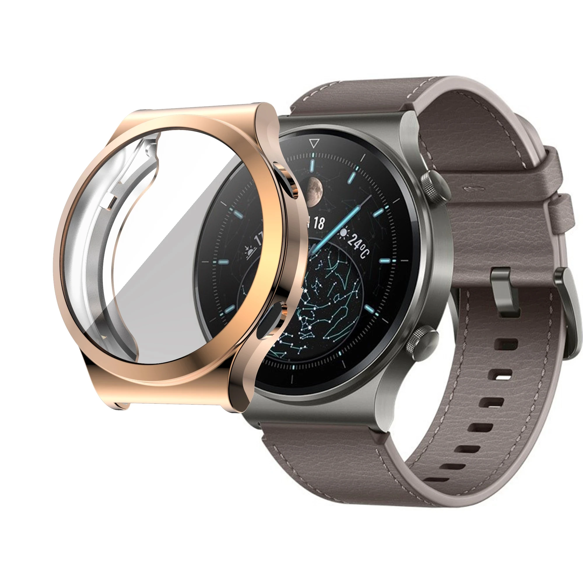 Premium TPU All-Around Screen Protector Cover for Smartwatch - Full Screen Protection