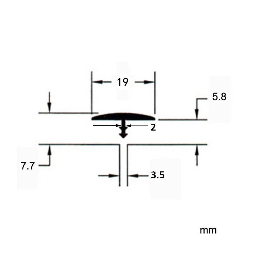 16.4ft 5m Length 16mm /19mm Width Plastic T-Molding T Moulding for Arcade MAME Game Machine Cabinet chrome/black