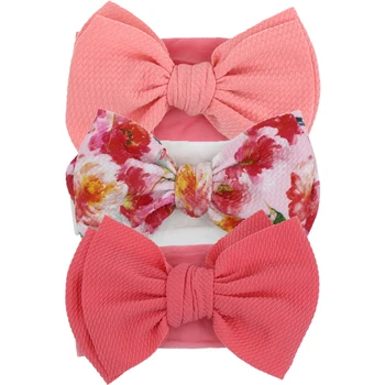 

Baby Girl Headband For Children Baby Hair Accessories 3pcs/lot Nylon Bowknot Hair Bands Infant Turban Newborn Headband For Girls