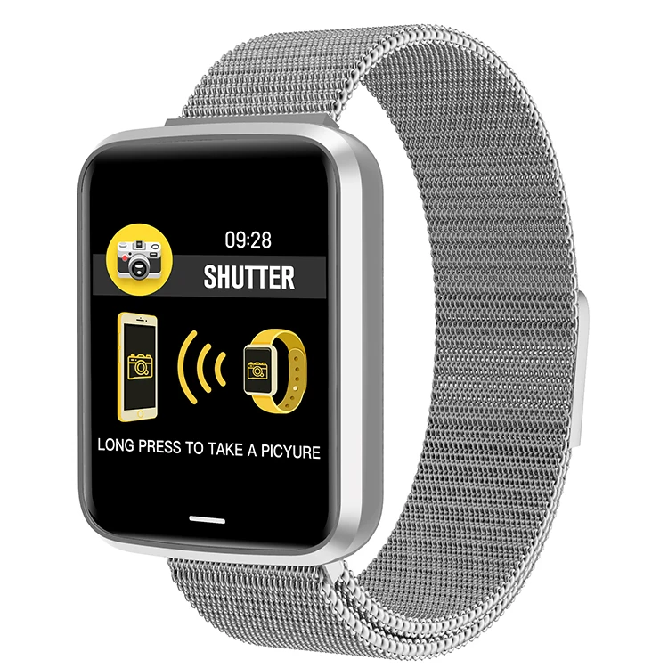 Silver ONEMIX оборудования для спорта на открытом воздухе для мужчин и женщин умный Браслет IP68 водонепроницаемый HD экран Bluetooth счетчик часы Fintness браслет - Цвет: Silver