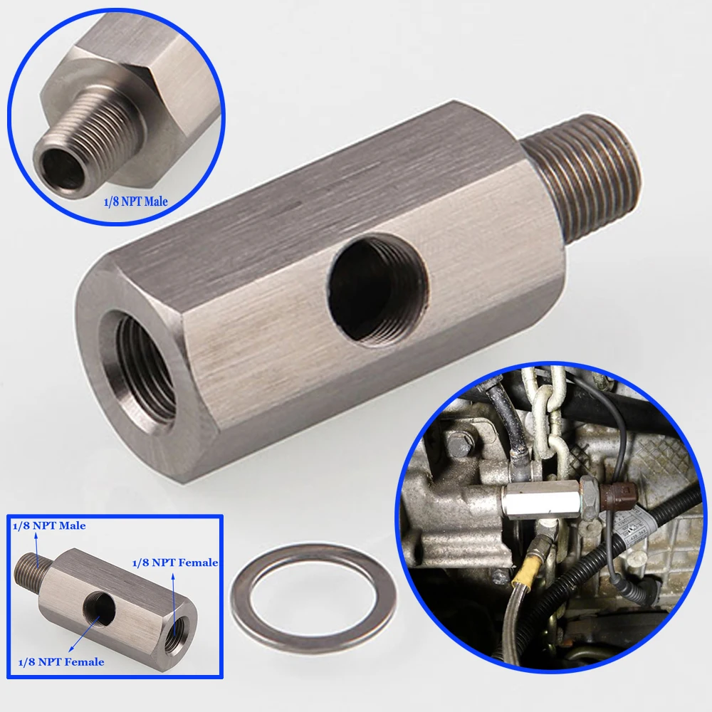 

Sensors Turbo Oil Adapter Feed For Honda Stainless Steel 1/8" BSPT Fitting Universal Useful