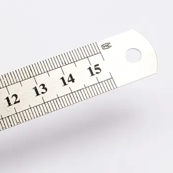 

1 PC15CM 20CM 30CM Metal Stainless Steel Ruler Promotional Stationery Ruler Tools Straight Drafting Gift Patchwork U7P1