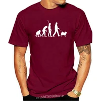 Nieuwe Print Zonlicht T-shirt Voor Mannen Katoen Outfit Mannen Samojeed Evolution Hond Eigenaar Gift T Shirts Grijs Streetwear 2021