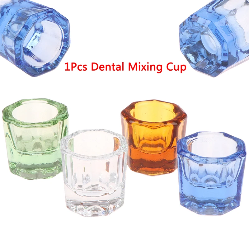

1PCS Dentistry Mixing Bowls Glass Dish Household Octagonal Cups Reconcile Cup For Dental Lab