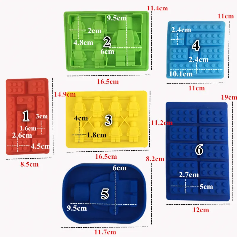 1 стук силиконовые Lego Bouwstenen робот 3D DIY пресс форм Chocolade лоток Желе Десерт брауни Gebak