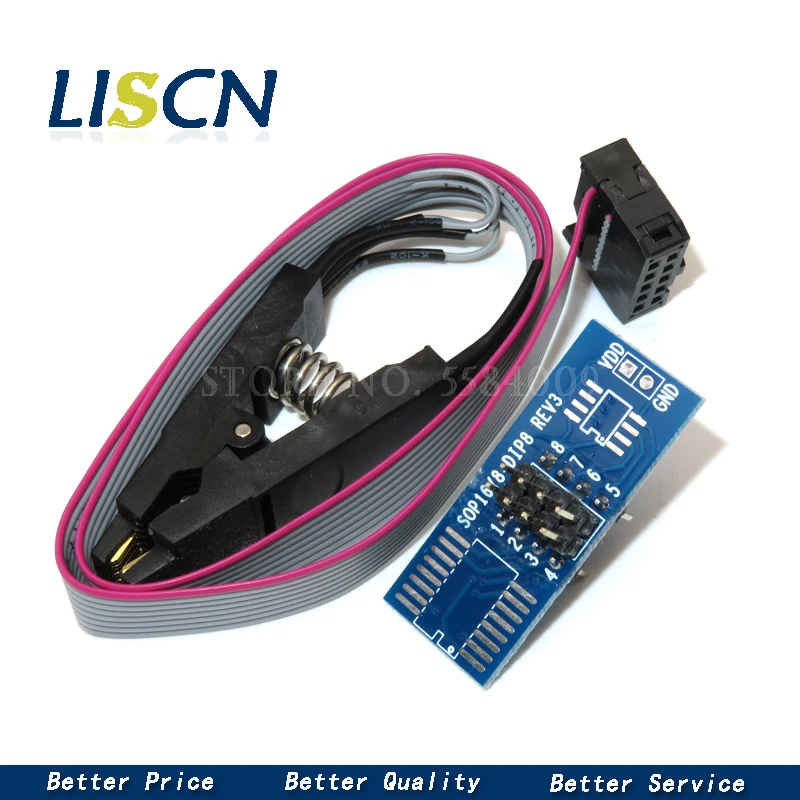 SOIC8 SOP8 DIP8 Формат флэш-чип IC Испытательные зажимы Лепи Adpter BIOS 24 25 93 USB программатор