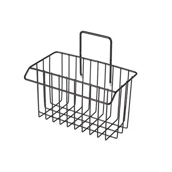 

Iron Art Drain Storage Rack Punch Free Wall Mount Shelf Home Supplies Storage Holder Organizer (Black)