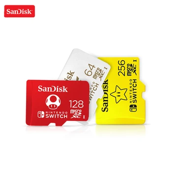 

100% SanDisk New style micro sd card 128GB 64GB 256GB micro SDXC UHS-I memory cards for Nintendo Switch TF card with adapter