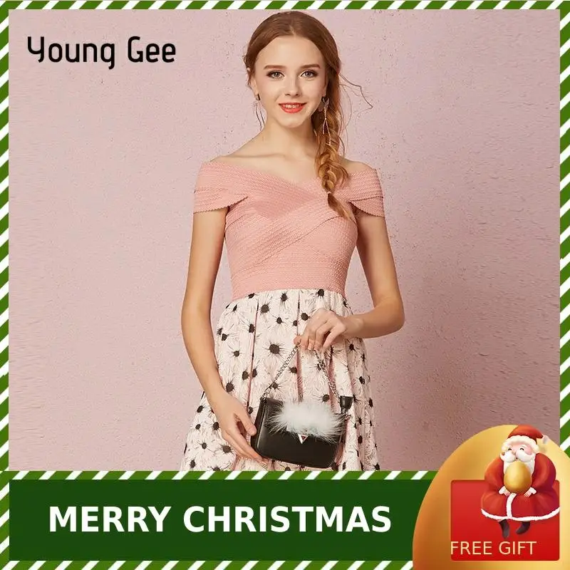 YoungGee модное дизайнерское подиумное платье vestidos verano летние женские розовые бандажные кружевные вечерние мини-платья с вышивкой vestido
