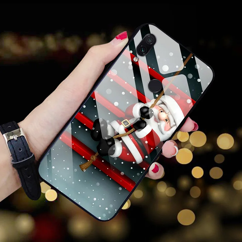 Рождественский чехол для телефона s для huawei Honor 20 Pro 8X Max 8A mate 20 Pro 10 P30 P20 Lite P Smart Z Plus Nova 3i чехол из закаленного стекла
