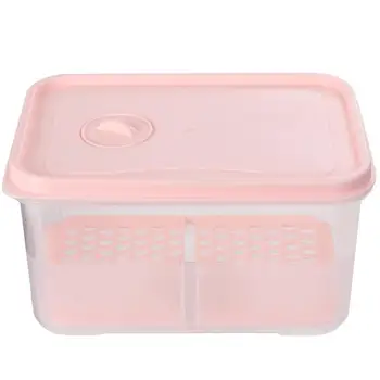 

1pc Kitchen Food Storage Container Refrigerator Storage Box Plastic Candy Box Fruit Basket Compartment Storage Crisper