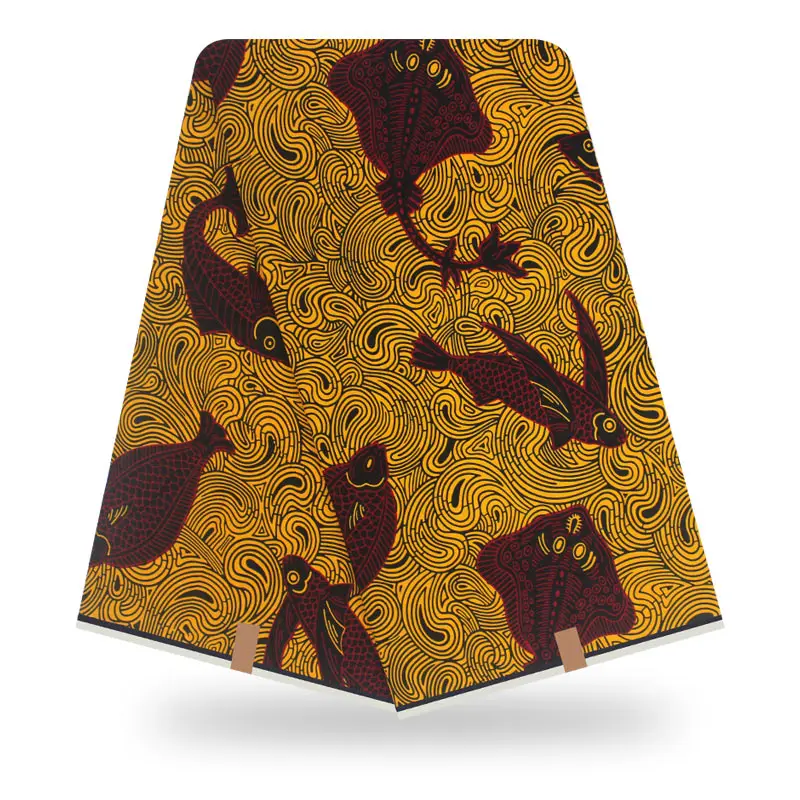 Новая хлопковая ткань Африканская восковая ткань для свадебного платья нигерийская Анкара африканская вощеная ткань принтом