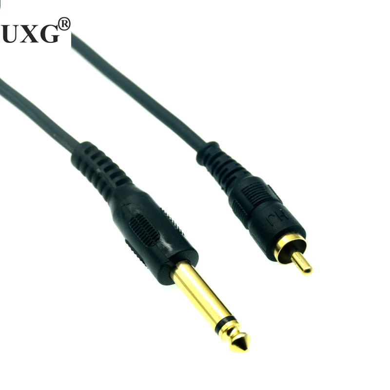 6.35mm Mono Male to RCA Male AUX Audio Adapter Cable - Available in Various Lengths Description Image.This Product Can Be Found With The Tag Names Cheap Computer Cables Connectors, Computer Cables Connectors, Computer Office, High Quality Computer Office