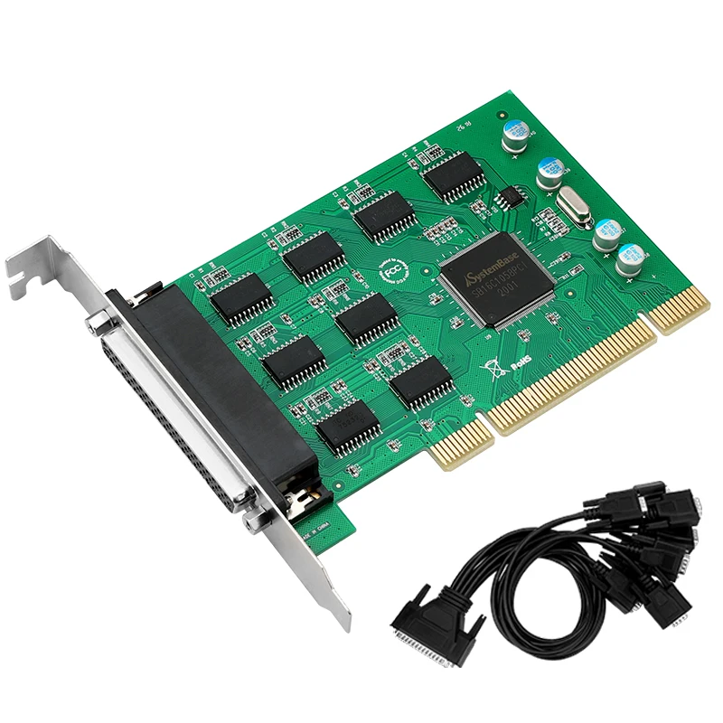 

PCI-8 последовательный порт RS232 интерфейс платы промышленное управление компьютерный Расширенный адаптер PCI последовательная карта Sysbase 16c1058 чип
