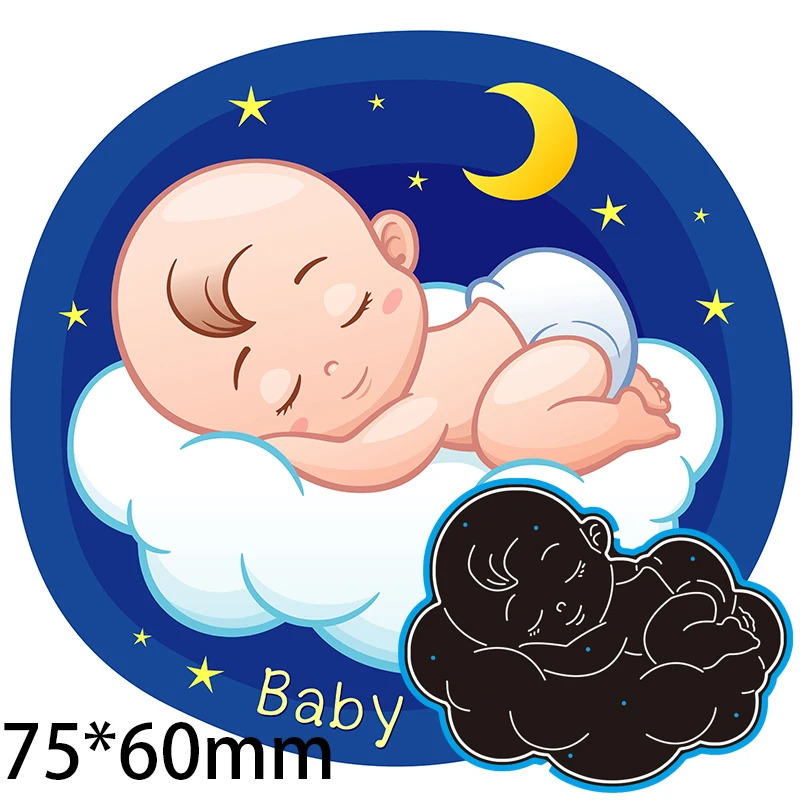 

75*60mm Baby is Sleeping Metal cutting Dies Craft Embossing Scrapbooking paper craft Greeting Card