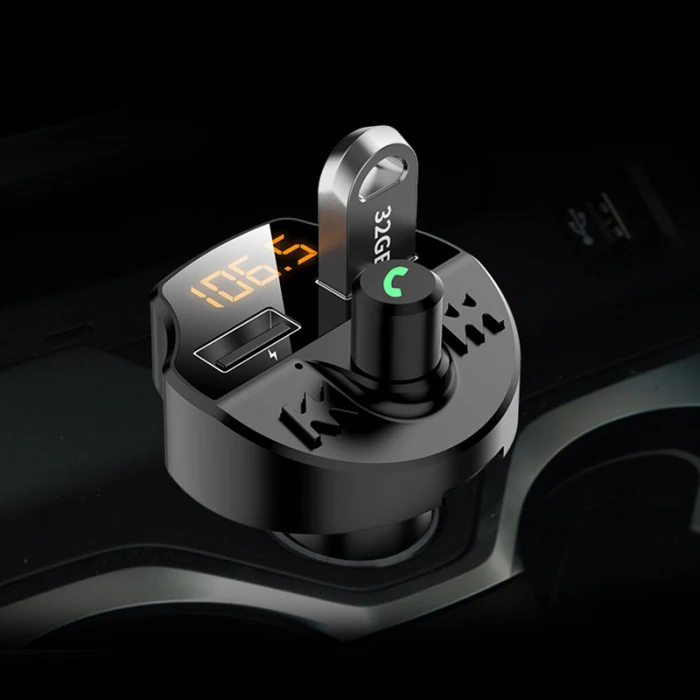 Car Fast USB Wireless In-Car Bluetooth FM Transmitter MP3 Radio Handsfree Calling OD889