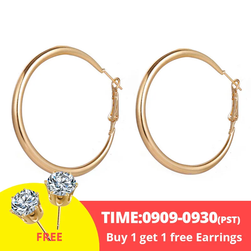 buy 1 get 1 free 17 км винтажные Золотые круглые металлические серьги-гвоздики с блестками для женщин, модные серьги с полой сеткой, корейские ювелирные изделия, вечерние серьги, подарок - Окраска металла: buy 1 get 1 free